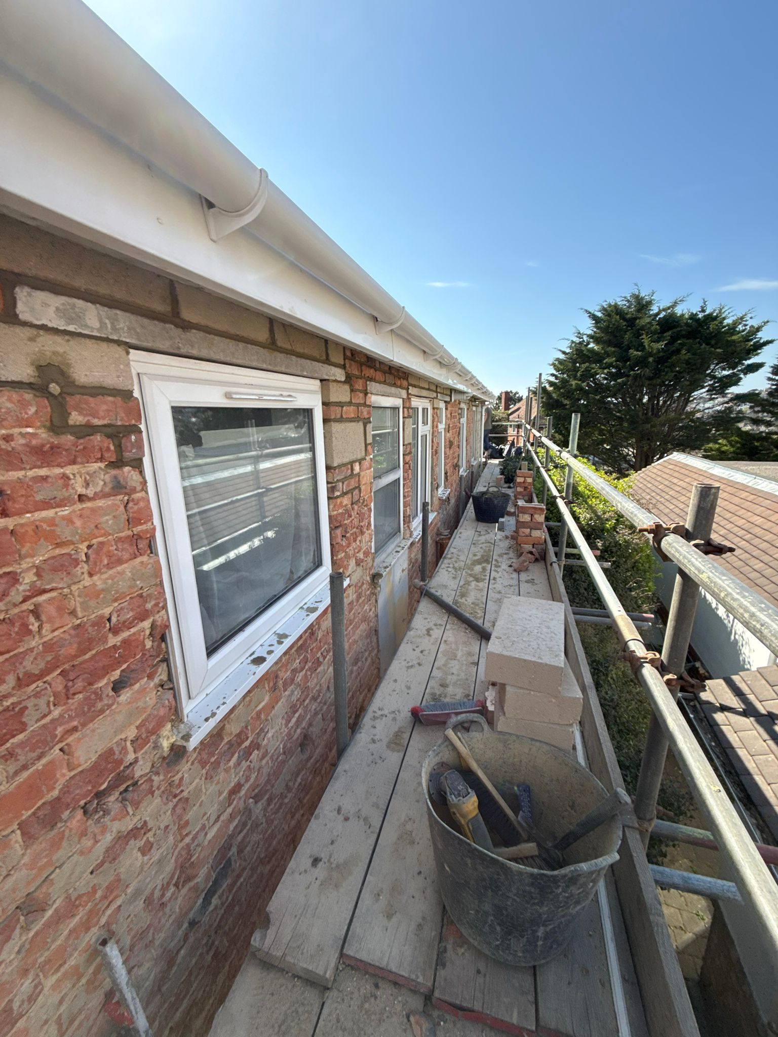 Image shows dry lining in Brighton project in progress
